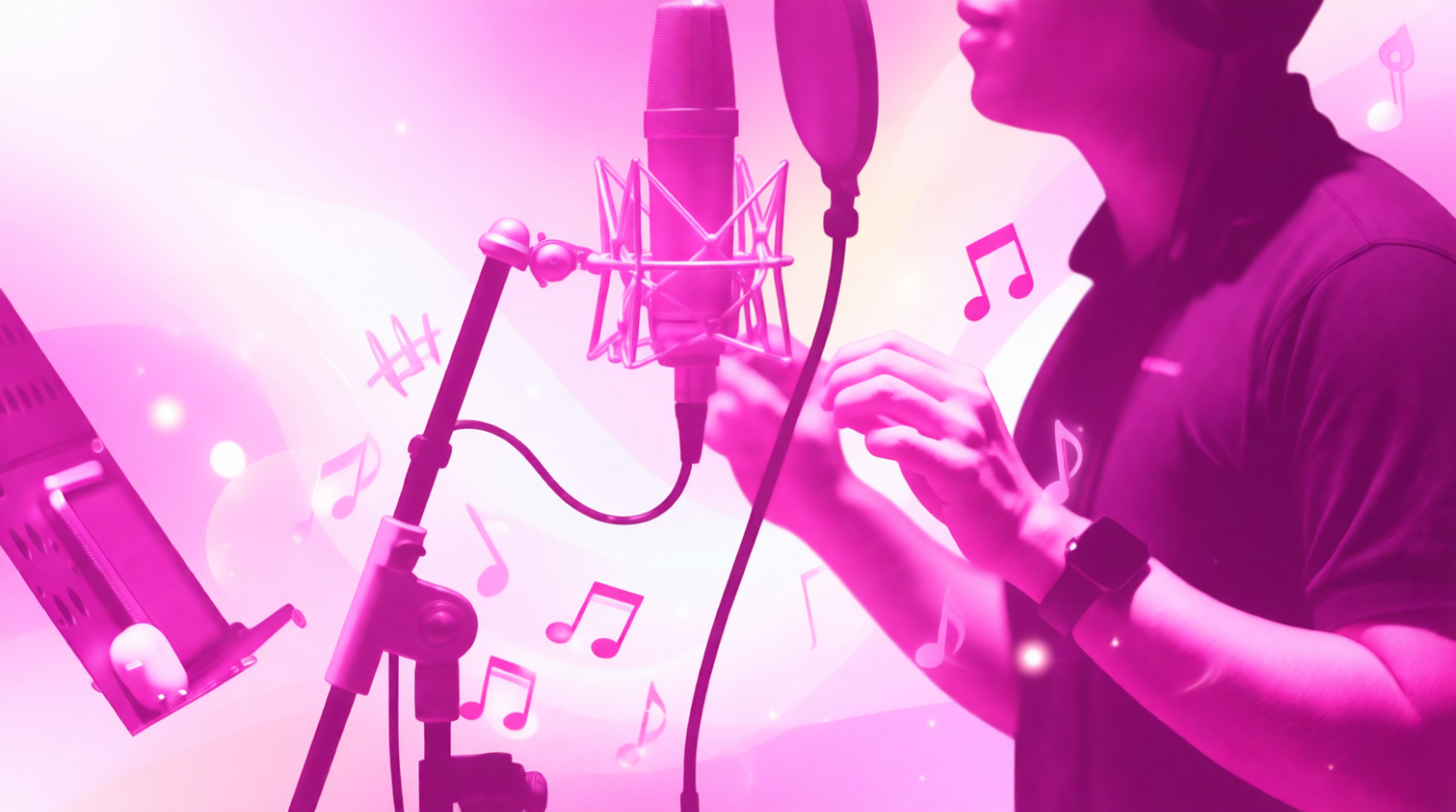 Музыкант в студии